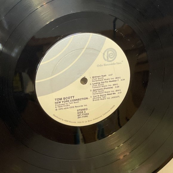 Tom Scott New York Connection (Vinyl, 1975) Ode SP 77033 VG+ LP Record Album - Picture 10 of 10